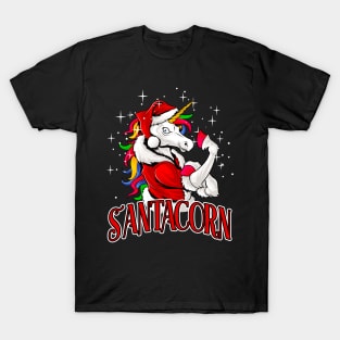Santacorn Christmas Unicorn Santa Claus Unicorn T-Shirt